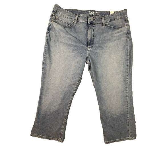 Lee Denim - Lee Riders Midrise Capri Women's 38.5x22 Medium Wash Denim Cropped Jeans SEE DES